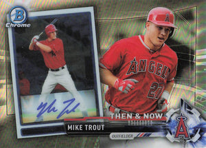 2017 Topps Chrome Bowman Then and Now Mike Trout #BTN-20