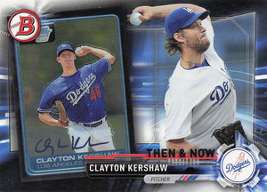 2017 Topps Bowman Then and Now Clayton Kershaw #BOWMAN-2