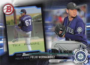 2017 Topps Bowman Then and Now Felix Hernandez #BOWMAN-8