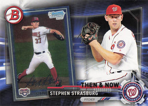 2017 Topps Bowman Then and Now Stephen Strasburg #BOWMAN-11