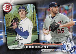 2017 Topps Bowman Then and Now Justin Verlander #BOWMAN-16