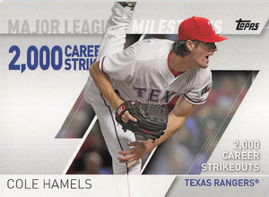2017 Topps Major League Milestones Cole Hamels #MLM-16