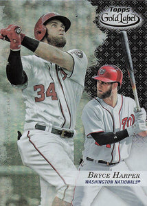 2017 Topps Gold Label Class 2 Black Bryce Harper #1