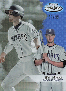 2017 Topps Gold Label Class 2 Blue 37/99 Wil Myers #73
