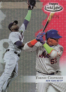 2017 Topps Gold Label Class 1 Red 18/75 Yoenis Cespedes #22