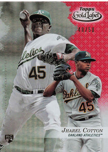 2017 Topps Gold Label Class 2 Red 40/50 Jharel Cotton #23 RC