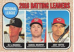 2017 Topps Heritage NL Batting Leaders DJ LeMahieu - Daniel Murphy - Joey Votto #1