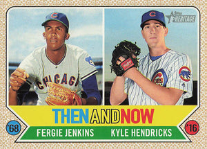 2017 Topps Heritage Then and Now Fergie Jenkins - Kyle Hendricks #TAN-6