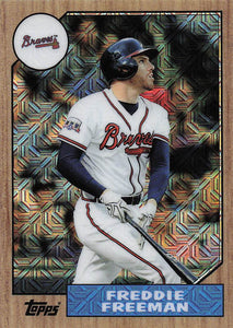 2017 Topps Silver Pack 1987 Design Chrome Freddie Freeman #87-FF