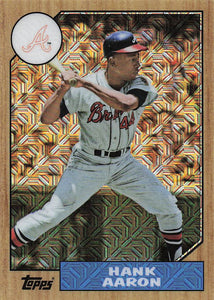 2017 Topps Silver Pack 1987 Design Chrome Hank Aaron #87-HA