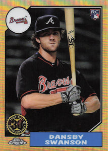 2017 Topps Chrome 1987 Design Dansby Swanson #87T-2 RC