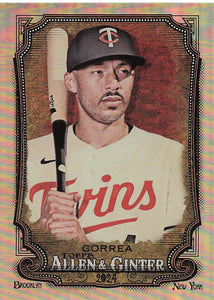 2024 Topps Allen & Ginter Silver Portrait Carlos Correa #90