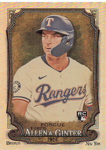 2024 Topps Allen & Ginter Silver Portrait Justin Foscue #253 RC