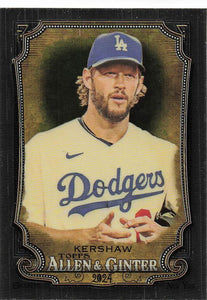 2024 Topps Allen & Ginter Chrome Clayton Kershaw #52