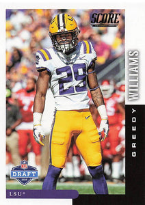 2019 Score Football NFL Draft Greedy Williams #DFT-1