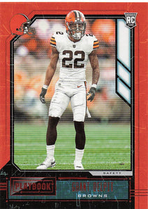 2020 Playbook Football Orange Grant Delpit #184 RC