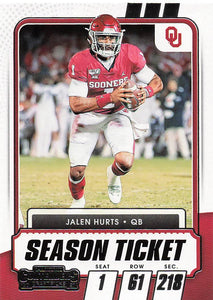 2021 Contenders Draft Picks Football Jalen Hurts #26