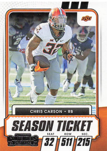 2021 Contenders Draft Picks Football Chris Carson #63