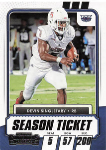 2021 Contenders Draft Picks Football Devin Singletary #68