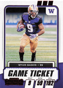 2021 Contenders Draft Picks Football Red Myles Gaskin #61
