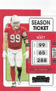 2021 Contenders Football J.J. Watt #3