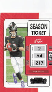 2021 Contenders Football Matt Ryan #4
