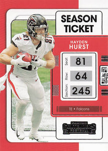 2021 Contenders Football Hayden Hurst #6