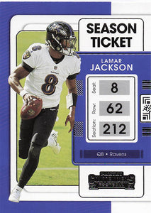 2021 Contenders Football Lamar Jackson #7