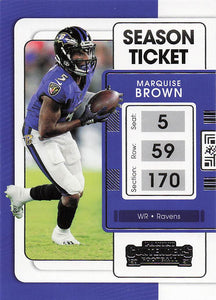 2021 Contenders Football Marquise Brown #8