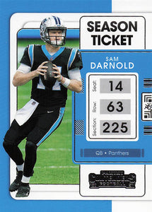 2021 Contenders Football Sam Darnold #13