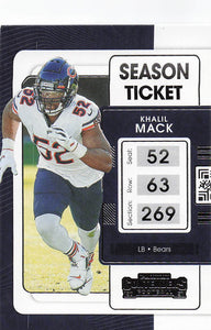 2021 Contenders Football Khalil Mack #16