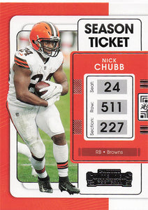 2021 Contenders Football Nick Chubb #24