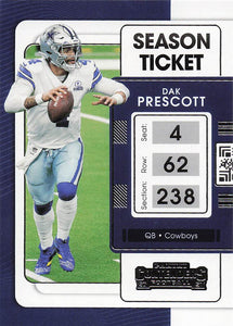 2021 Contenders Football Dak Prescott #25