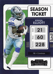 2021 Contenders Football Ezekiel Elliott #26