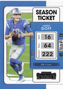 2021 Contenders Football Jared Goff #31