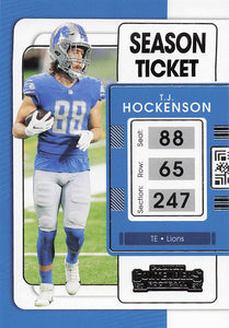 2021 Contenders Football T.J. Hockenson #33