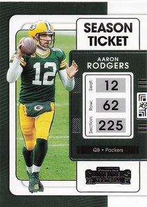 2021 Contenders Football Aaron Rodgers #34