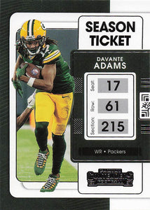 2021 Contenders Football Davante Adams #35