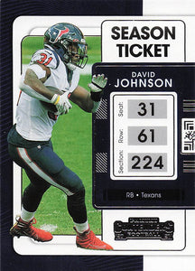 2021 Contenders Football David Johnson #40