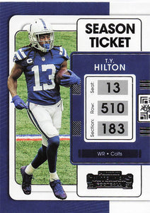 2021 Contenders Football T.Y. Hilton #42