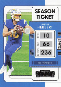 2021 Contenders Football Justin Herbert #51