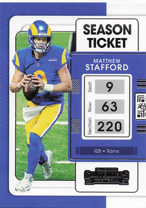 2021 Contenders Football Matthew Stafford #54