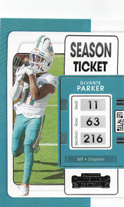 2021 Contenders Football DeVante Parker #61