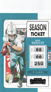 2021 Contenders Football Mike Gesicki #62