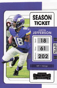 2021 Contenders Football Justin Jefferson #63