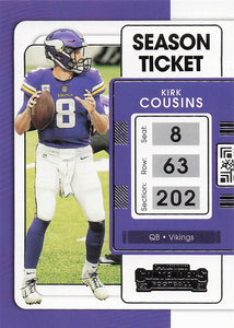 2021 Contenders Football Kirk Cousins #64