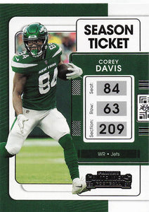 2021 Contenders Football Corey Davis #76