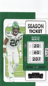 2021 Contenders Football Marcus Maye #77