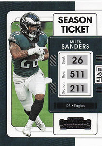 2021 Contenders Football Miles Sanders #80