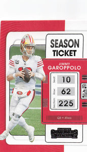 2021 Contenders Football Jimmy Garoppolo #88